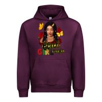 Mauve Wine black girl magic Urban Hoodie - FaDigitalArtStudio