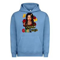 Pigment Pebble Blue black girl magic Urban Hoodie - FaDigitalArtStudio