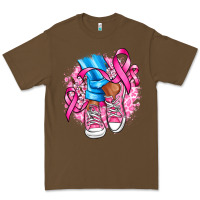 Cancer Ribbon Pink Converse And Flowers Premium Tee | Teevron