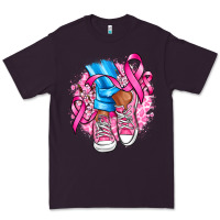 Plum cancer ribbon pink converse and flowers Premium Tee - AdoDesignShop