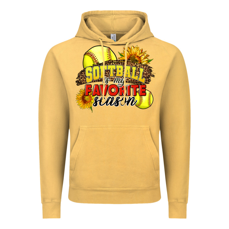 Softball Is My Favorite Season Vintage Hoodie by LillyAllenDesigns | Teevron
