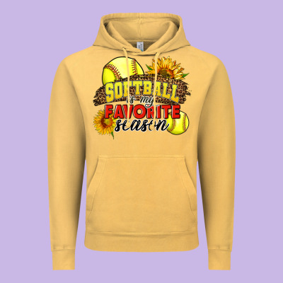 Softball Is My Favorite Season Vintage Hoodie Designed By Lillyallendesigns