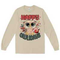 Mushroom happy owlidays Long Sleeve Tee - MaliasSmallBusiness