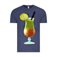 Vintage Denim Margarita Glass Vintage Tee - Jasminsmagicworld