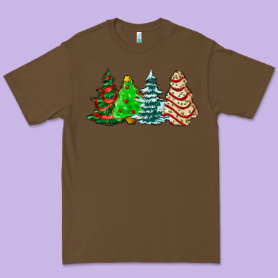 Christmas Tree Cakes And Christmas Trees  Ado Premium Tee Designed By Adodesignshop
