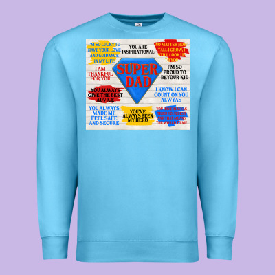 Super Dad Premium Sweatshirt Designed By Tumblerdesignbyshophia