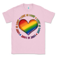 Bubblegum Pink love is love Classic Tee - MaliasSmallBusiness