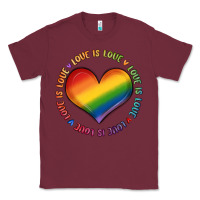 Burgundy love is love Classic Tee - MaliasSmallBusiness