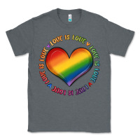 Charcoal Heather love is love Classic Tee - MaliasSmallBusiness
