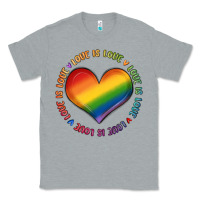 Heather Grey love is love Classic Tee - MaliasSmallBusiness