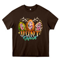 Chocolate Brown egg hunt squad Heavy Core Tee - RacoonDesign