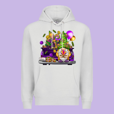Mardi Gras Gnome On The Truck Premium Hoodie Designed By Howdyjamesfarm