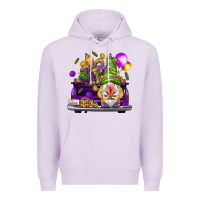 Lilac Mardi Gras gnome on the truck Premium Hoodie - HowdyJamesFarm