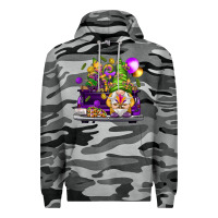 Slate Camo Mardi Gras gnome on the truck Premium Hoodie - HowdyJamesFarm