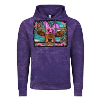 Cloud Purple easter floral leopard cow Vintage Hoodie - Jasminsmagicworld
