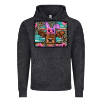 Vintage Arctic easter floral leopard cow Vintage Hoodie - Jasminsmagicworld