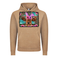 Vintage Coffee easter floral leopard cow Vintage Hoodie - Jasminsmagicworld