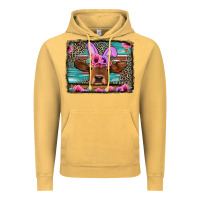 Vintage Mustard easter floral leopard cow Vintage Hoodie - Jasminsmagicworld
