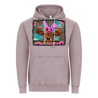 Vintage Zinc easter floral leopard cow Vintage Hoodie - Jasminsmagicworld