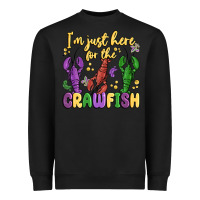 Black i'm just here for the crawfish Heavyweight Sweatshirt - MaliasSmallBusiness