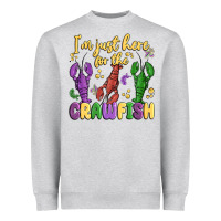 Heather Grey i'm just here for the crawfish Heavyweight Sweatshirt - MaliasSmallBusiness