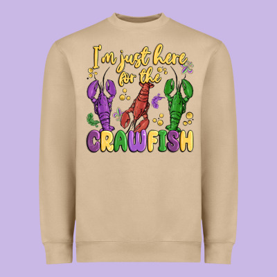 I'm Just Here For The Crawfish Heavyweight Sweatshirt Designed By Maliassmallbusiness