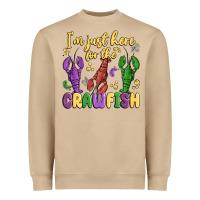Mushroom i'm just here for the crawfish Heavyweight Sweatshirt - MaliasSmallBusiness