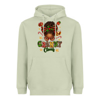 Matcha granny claus afro messy bun Heavyweight Hoodie - texasbilliewilder