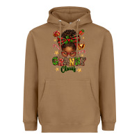 Toasted Coconut granny claus afro messy bun Heavyweight Hoodie - texasbilliewilder