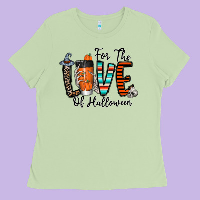 For The Love Of Halloween Ladies Tee Designed By Cowhidedigitalart