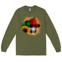 Army Green sunflower christmas patch3 Long Sleeve Tee - JahusDesignShop