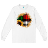 White sunflower christmas patch3 Long Sleeve Tee - JahusDesignShop