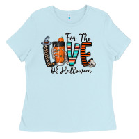 Baby Blue for the love of halloween Ladies Tee - CowhideDigitalArt