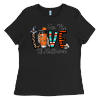 Black for the love of halloween Ladies Tee - CowhideDigitalArt