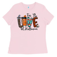 Bubblegum Pink for the love of halloween Ladies Tee - CowhideDigitalArt