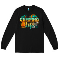 Black camping life Long Sleeve Tee - NancyCooperArtShop