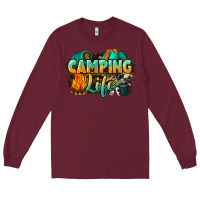 Burgundy camping life Long Sleeve Tee - NancyCooperArtShop