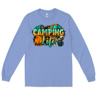 Colony Blue camping life Long Sleeve Tee - NancyCooperArtShop
