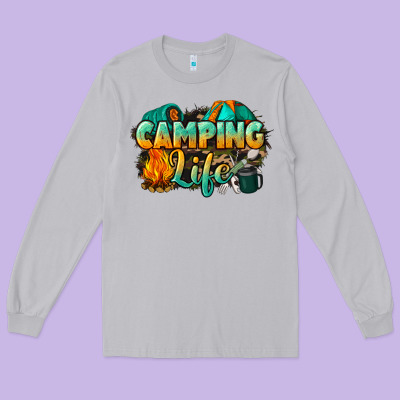 Camping Life Long Sleeve Tee Designed By Nancycooperartshop