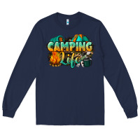 Navy camping life Long Sleeve Tee - NancyCooperArtShop