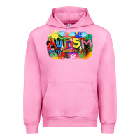 Fuchsia Pink Autism accept understand love Urban Hoodie - FaDigitalArtStudio