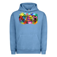 Pigment Pebble Blue Autism accept understand love Urban Hoodie - FaDigitalArtStudio
