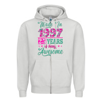 Dove Grey made in 1997, 25 years of being awesome Zipper Hoodie - Jasminsmagicworld