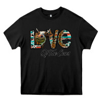 Black lov of thecows Heavy Core Tee - CowhideDigitalArt