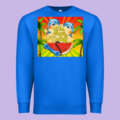 The Beach Is Calling Premium Sweatshirt Designed By Tumblerdesignbyshophia