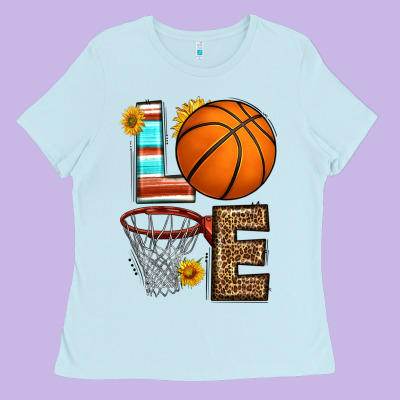 Western Basketball Love Ladies Tee Designed By Hra Design Shop