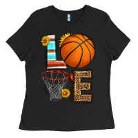 Black western basketball love Ladies Tee - HRA Design Shop
