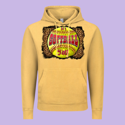 It's Softball Y'all Vintage Hoodie Designed By Lillyallendesigns