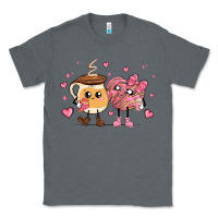 Charcoal Heather valentines  day conchas and cafecito Classic Tee - MaliasSmallBusiness