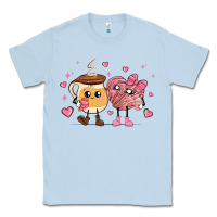 Dusty Blue valentines  day conchas and cafecito Classic Tee - MaliasSmallBusiness